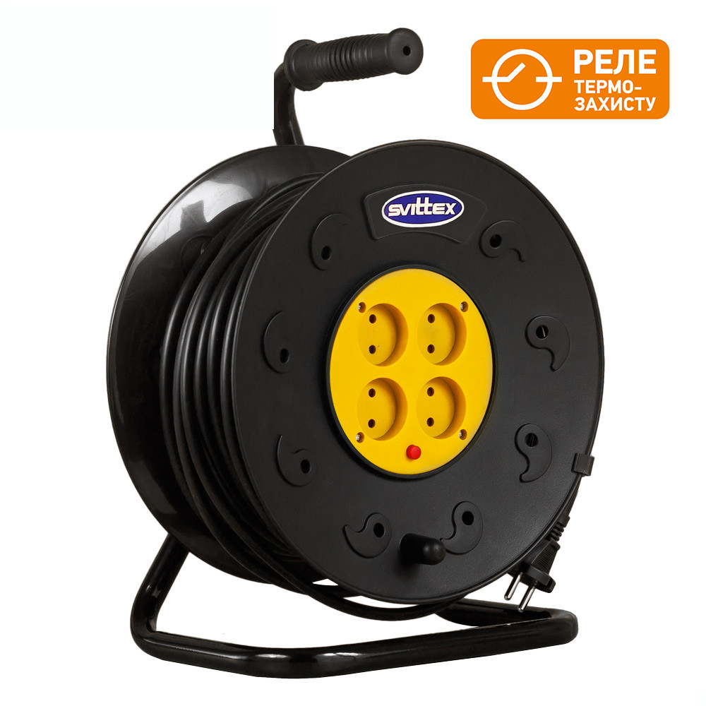 SVITEX Удлинитель электрический на катушке 4 розетки 50м. (2*1,5) SV-007