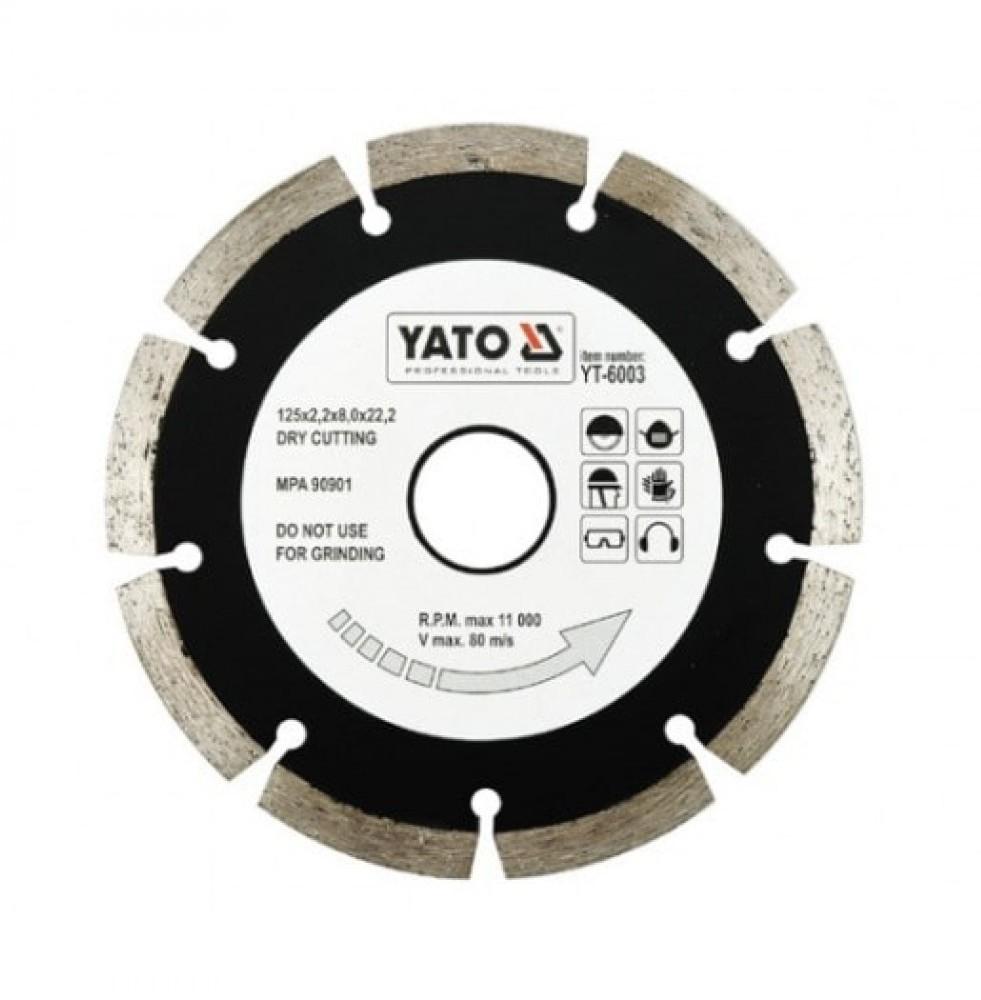 YATO Диск алмазний 125*2,2*22,2 (сегмент) YT-6003