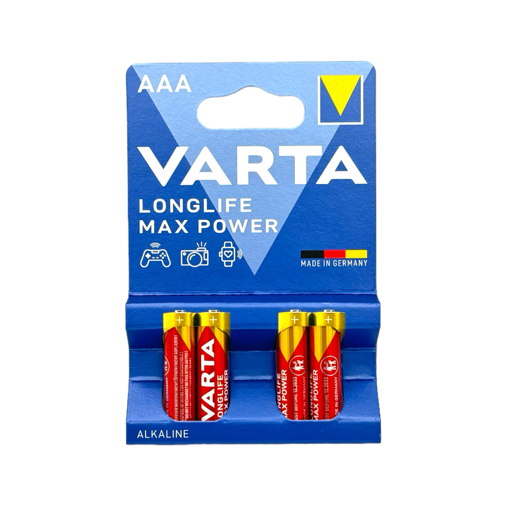 VARTA MAX POWER AAA/LR3 1,5V ALKALINE (уп./4шт.)