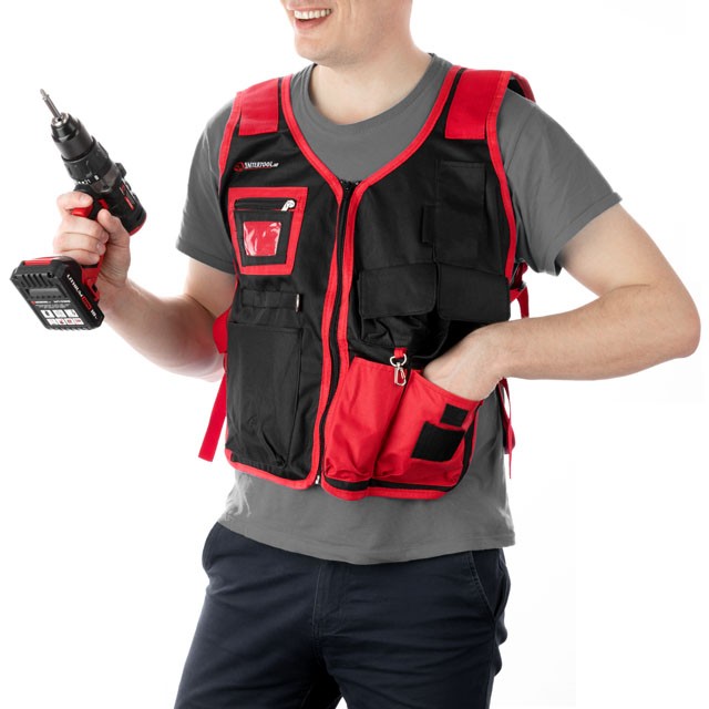INTERTOOL Жилет слюсарно-будівельний, 7 кишень, поліестер SP-1001