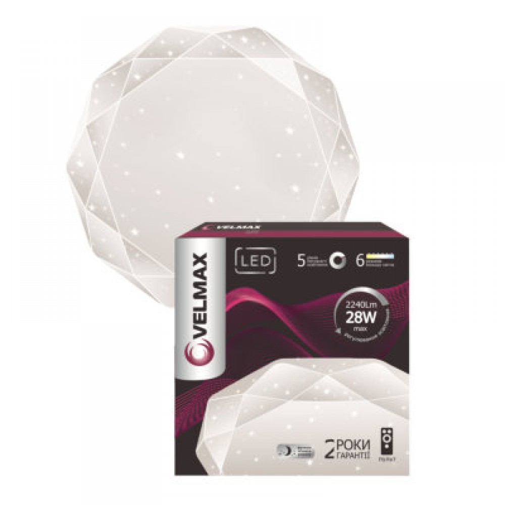 VELMAX SMART-Светильник 30W 3000-6500K 4900 Lm (пульт) 23-41-03