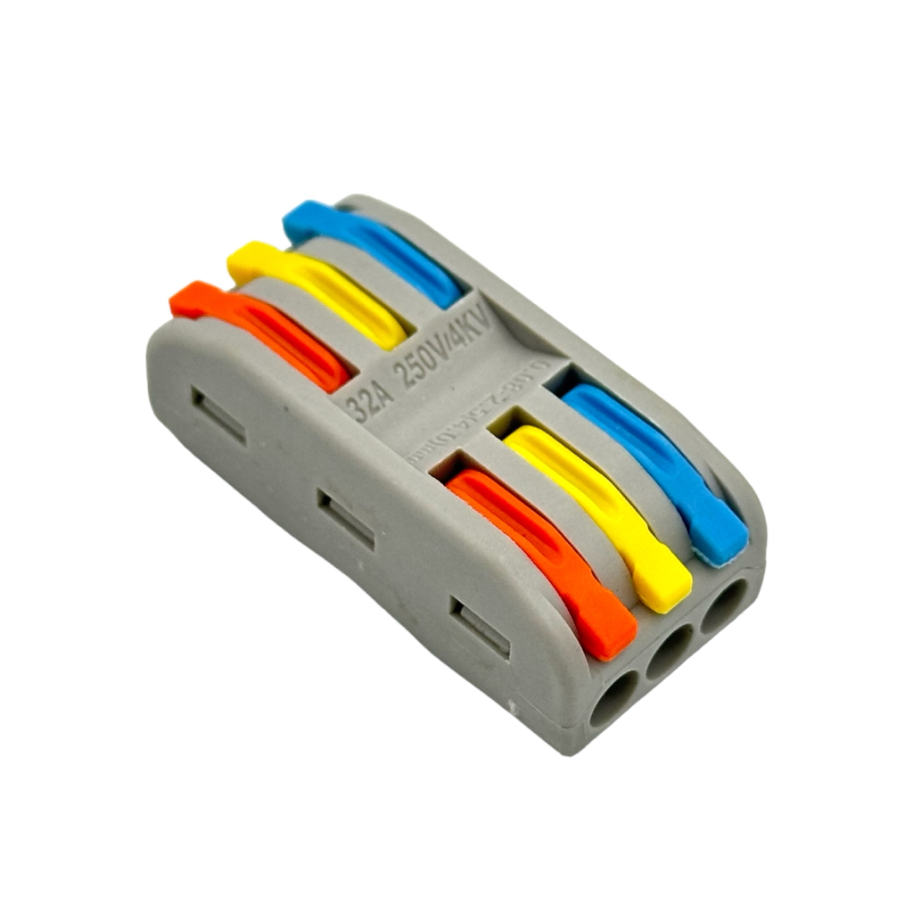 АСКО Клемник з'єднувальний універсальний 3/3 0,08-4мм2 (3 коляри) PCT-223